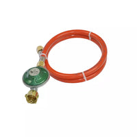 Gas Hose Regulator Kit 28 mbar, Length 1 m, Suitable for Gas Refrigerators and Barbecues