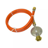 Gasschlauch-Reglerset 28 mbar, Länge 1 m, geeignet für Gas-Kühlschränke und Grills