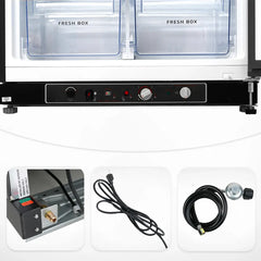 SMAD 540 L Refrigerador de Propano de Acero Inoxidable – Refrigerador a Gas para Casas Fuera de la Red, Cabañas y Viviendas Remotas