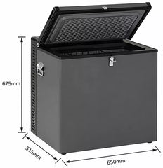 Smad congelatore portatile a gas da 70L – Tripla alimentazione (GPL, AC, DC), silenzioso ed ecologico, ideale per campeggio, camper e avventure all’aperto