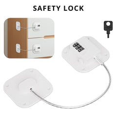 SMAD 2 Pack 18.8cm Cable Lock with 3-Digit Combination, Child Safety Lock for Refrigerators, Freezers, Cabinets and Drawers