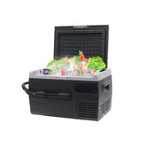 SMAD 12V/24V 50L Portable Car Fridge Freezer – Energy Efficient, Quiet Compressor, Compact Design for RVs, Trucks, and Camping – Black