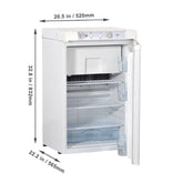 SMAD 100L 3-Way Portable Cooler Freezer - Large Absorption Fridge Freezer for Caravans and Campervans - AC/DC/GAS Powered, 0-10°C Refrigerator, -12°C to 0°C Freezer, LED Lighting, Reversible Door - Smad EU