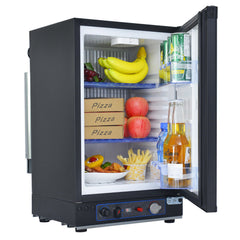 SMAD Compact Fridge 3-Way -  40L, Convenient and Versatile Mini Refrigerator for Campervan, Caravan, Motorhome, Hotel - AC/DC/GAS, 0-10°C, LED Light