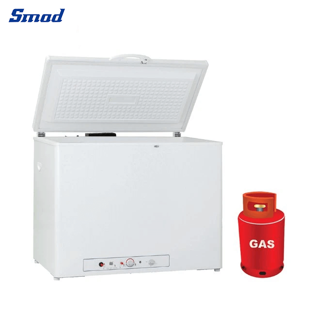 Congelador 2 en 1 de gas y electricidad SMAD: Capacidad de 200L, Temperatura de -12°C, Fácil de limpiar, Pata ajustable, Cesta colgante - Funcionamiento silencioso, Ecológico 