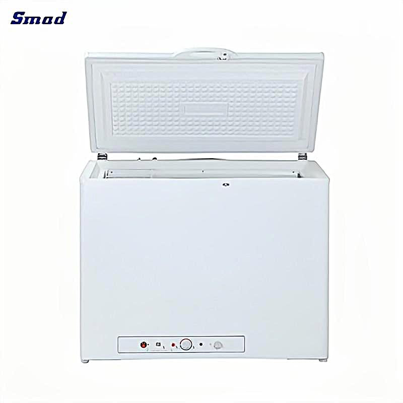 SMAD 2-in-1 Gas and Electric Freezer: 200L Capacity, -12°C Temperature, Easy to Clean, Adjustable Foot, Hanging Basket - Silent Operation, Eco-Friendly