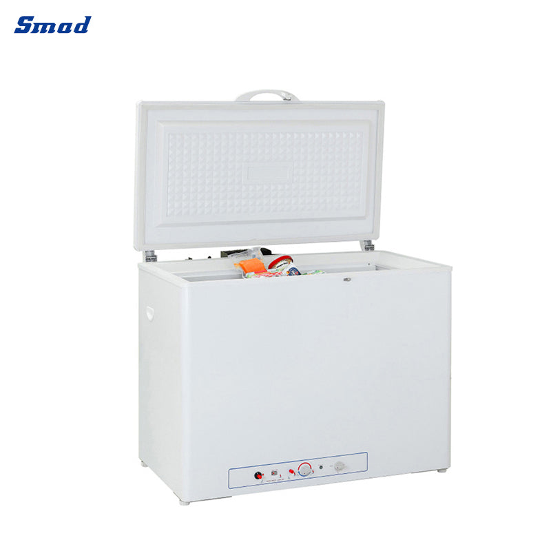 SMAD 2-in-1 Gas- und Elektro-Gefrierschrank: 200L Fassungsvermögen, -12°C Temperatur, einfach zu reinigen, höhenverstellbare Füße, Hängekorb - Leiser Betrieb, umweltfreundlich