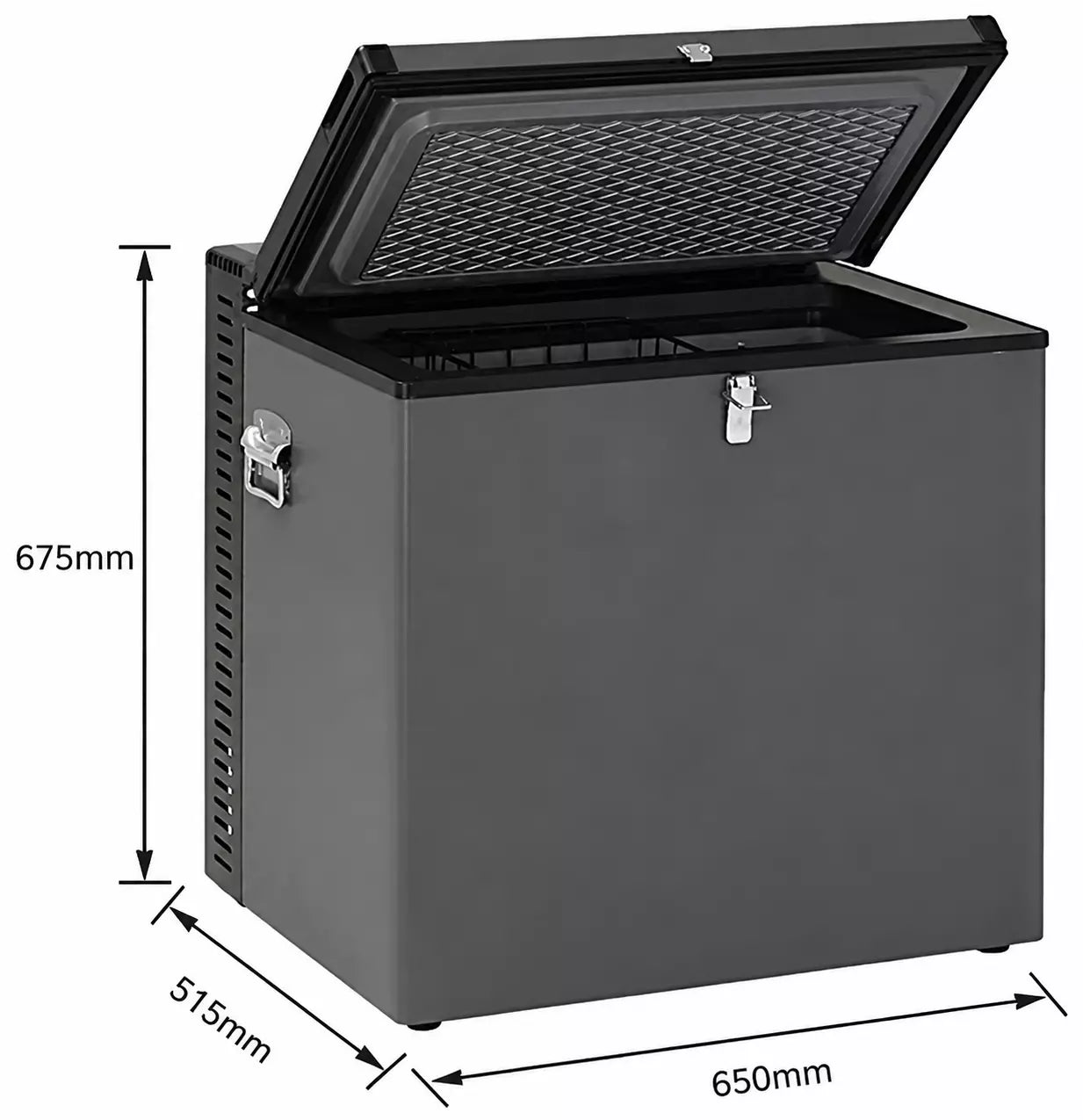 Smad congelatore portatile a gas da 70L – Tripla alimentazione (GPL, AC, DC), silenzioso ed ecologico, ideale per campeggio, camper e avventure all’aperto