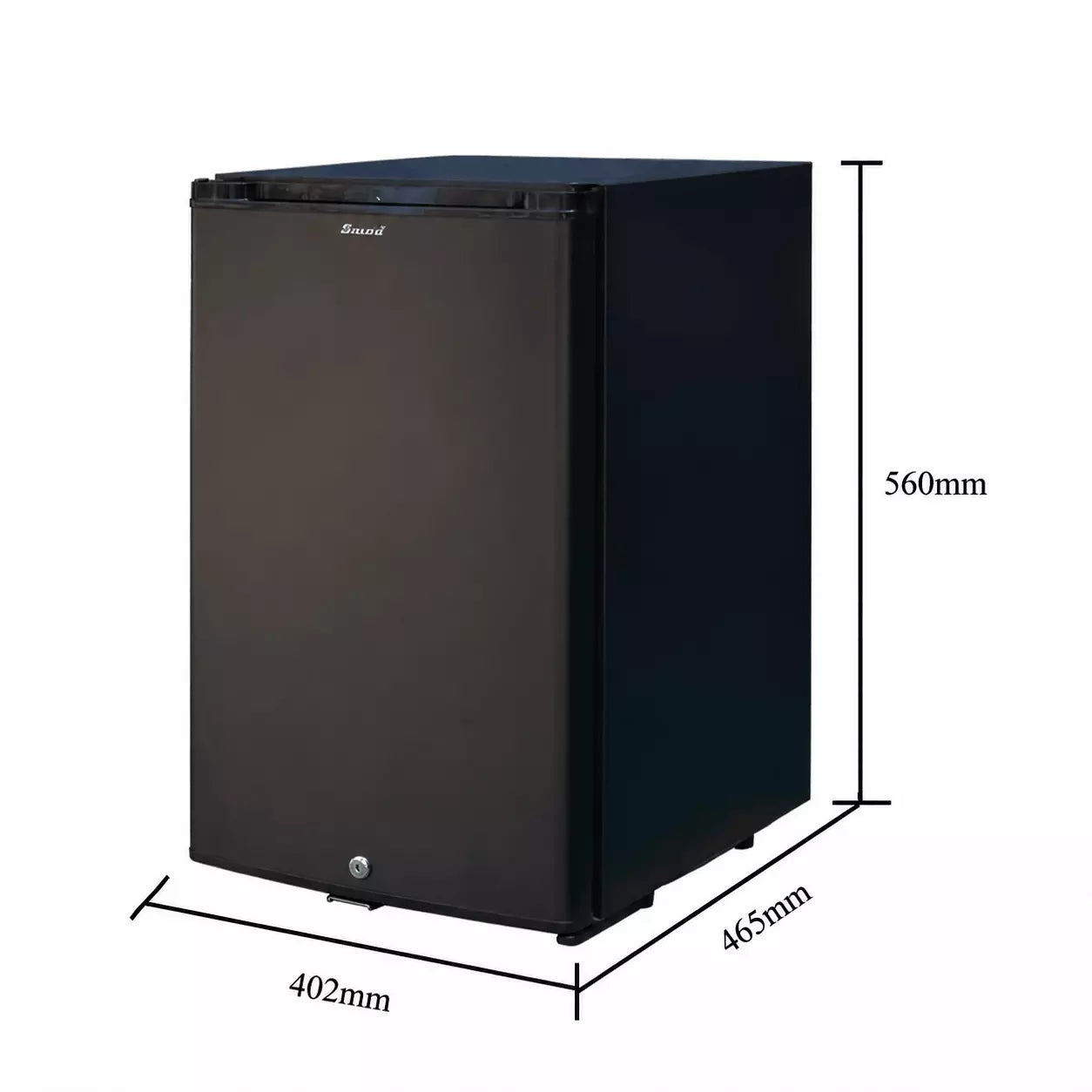 Mini Nevera de Absorción Smad 40L – Funcionamiento Silencioso, Con Cerradura – 12V DC / 230V AC – Para Camión, Cabaña, Oficina, Camping Estático, Uso Exterior – 0–10°C