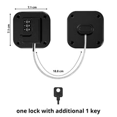 SMAD 2 Pack 18.8cm Cable Lock with 3-Digit Combination, Child Safety Lock for Refrigerators, Freezers, Cabinets and Drawers