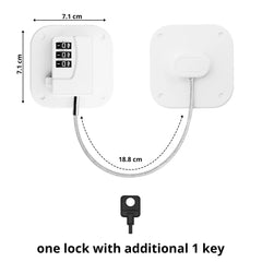 SMAD 2 Pack 18.8cm Cable Lock with 3-Digit Combination, Child Safety Lock for Refrigerators, Freezers, Cabinets and Drawers